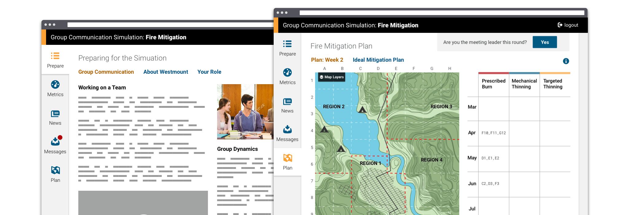 fire mitigation simulation